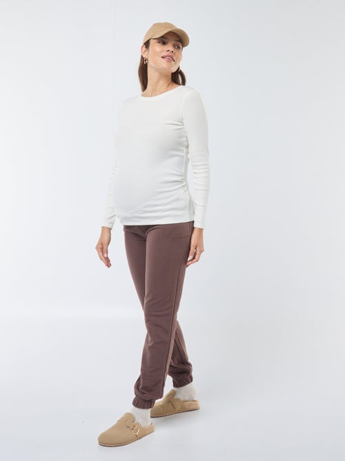 Tee-shirt de maternité côtelé - Kiabi