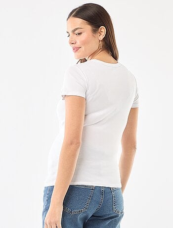 Tee-shirt de maternité côtelé