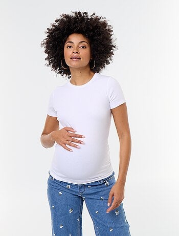Tee-shirt de maternité côtelé