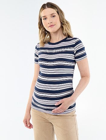 Tee-shirt de maternité côtelé