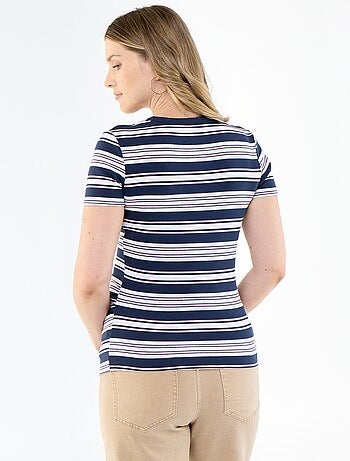 Tee-shirt de maternité côtelé