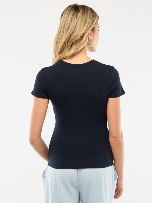 Tee-shirt de maternité côtelé - Kiabi