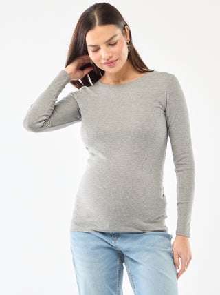 Tee-shirt de maternité côtelé