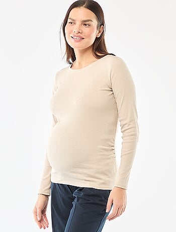 Tee-shirt de maternité côtelé