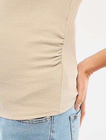 Tee-shirt de maternité côtelé