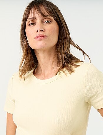 Tee-shirt de maternité côtelé