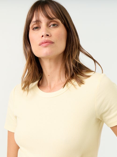Tee-shirt de maternité côtelé - Kiabi