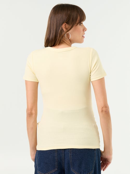 Tee-shirt de maternité côtelé - Kiabi