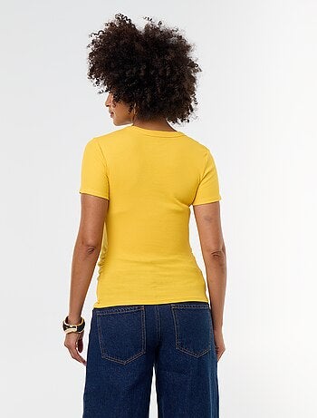 Tee-shirt de maternité côtelé