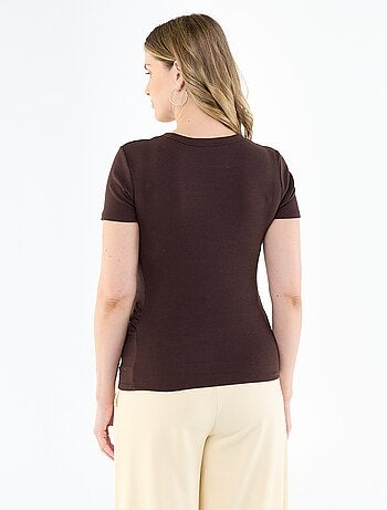 Tee-shirt de maternité côtelé