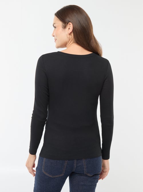 Tee-shirt de maternité côtelé - Kiabi