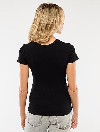 Tee-shirt de maternité côtelé