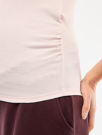 Tee-shirt de maternité côtelé