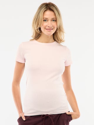 Tee-shirt de maternité côtelé