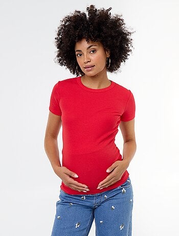 Tee-shirt de maternité côtelé