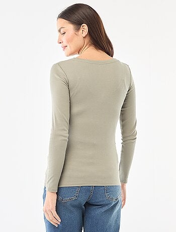 Tee-shirt de maternité côtelé