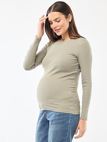 Tee-shirt de maternité côtelé