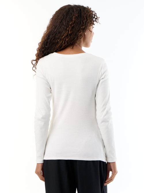 Tee-shirt de maternité en rib - Kiabi
