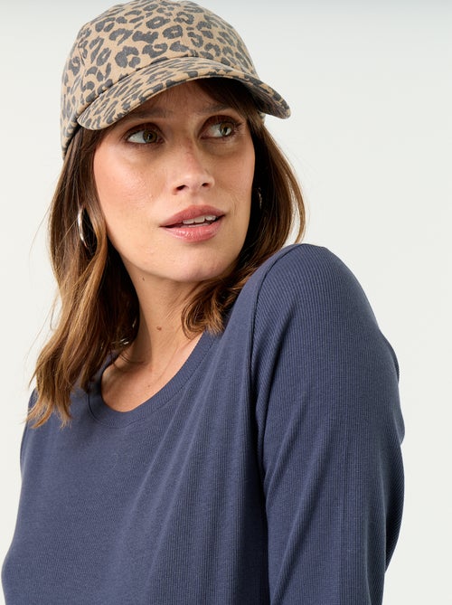 Tee-shirt de maternité en rib - Kiabi