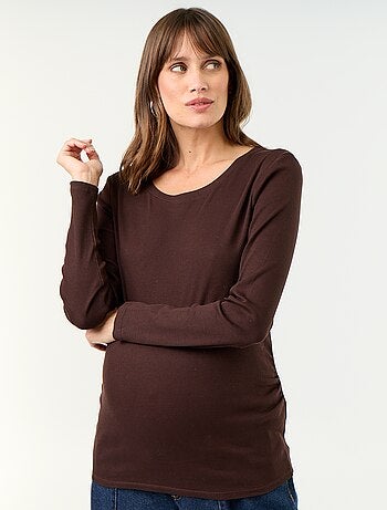 Tee-shirt de maternité en rib