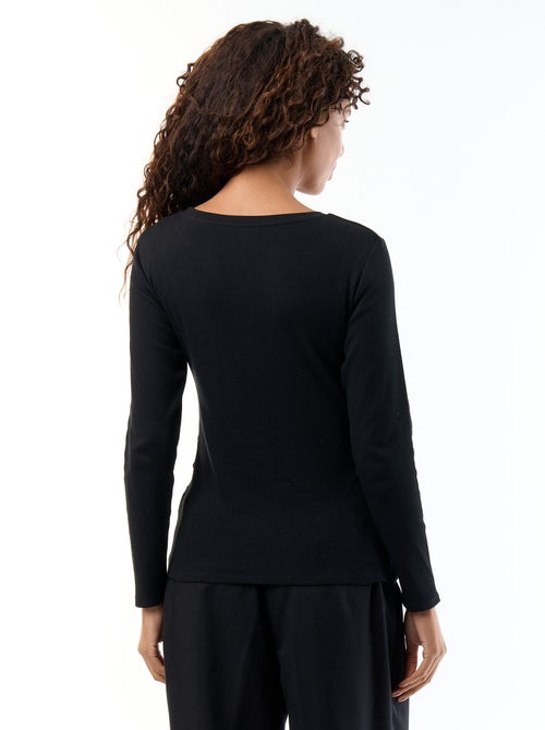 Tee-shirt de maternité en rib - Kiabi Tee-shirt de maternité en rib - Kiabi