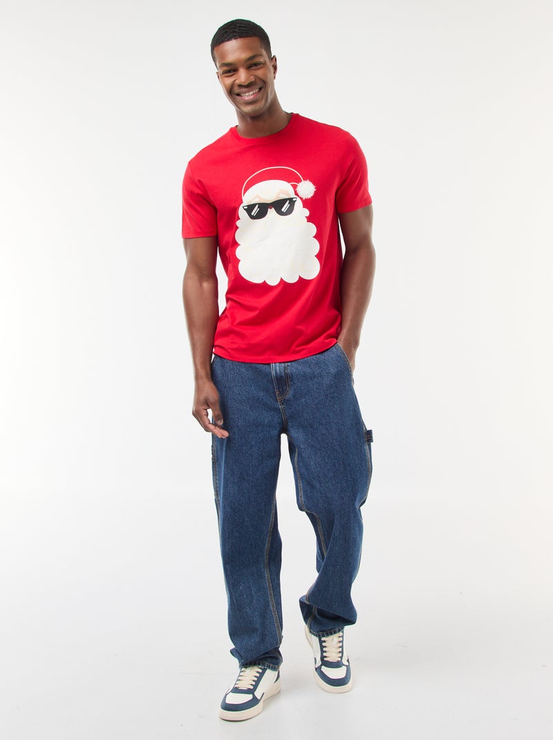Tee-shirt de Noël fantaisie Rouge - Kiabi