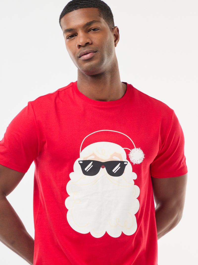 Tee-shirt de Noël fantaisie Rouge - Kiabi