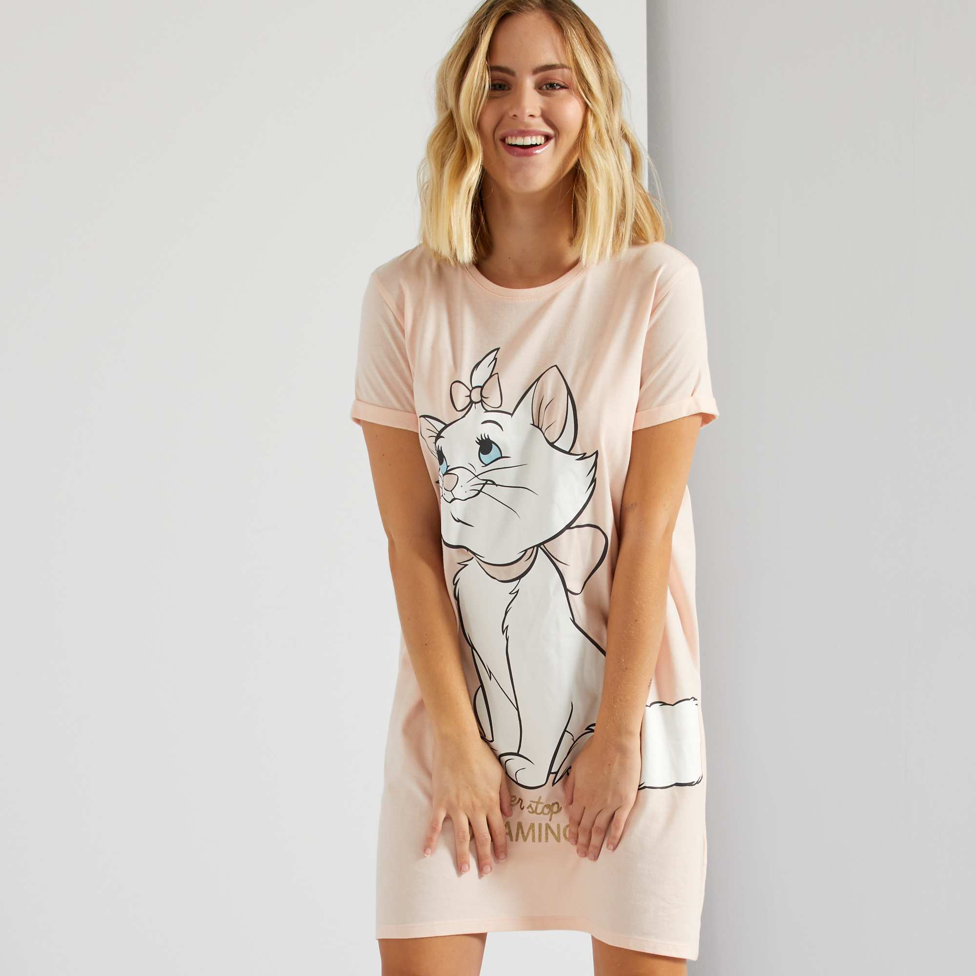 Tee-shirt de nuit 'Disney' Femme - gris - Kiabi - 10,00�?�