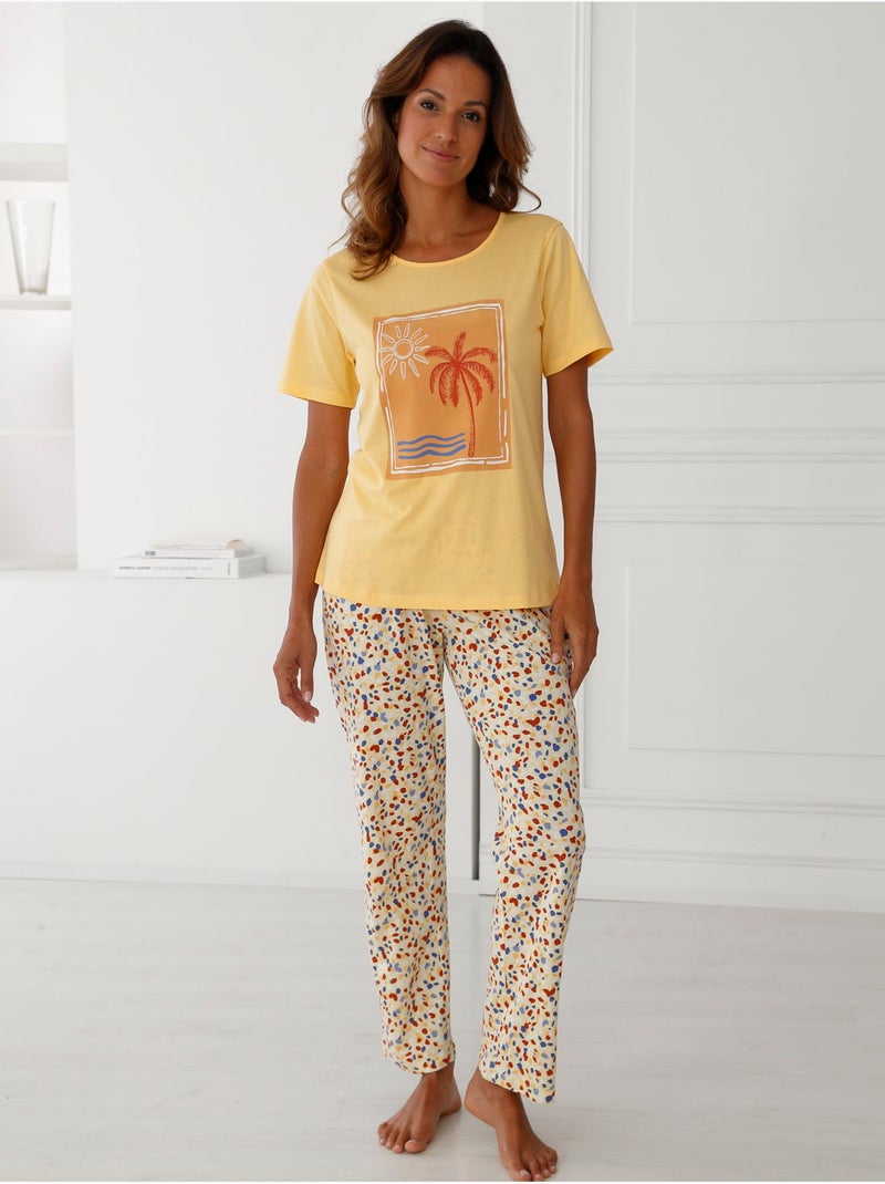 Tee-shirt de pyjama en coton - DAXON Miel - Kiabi