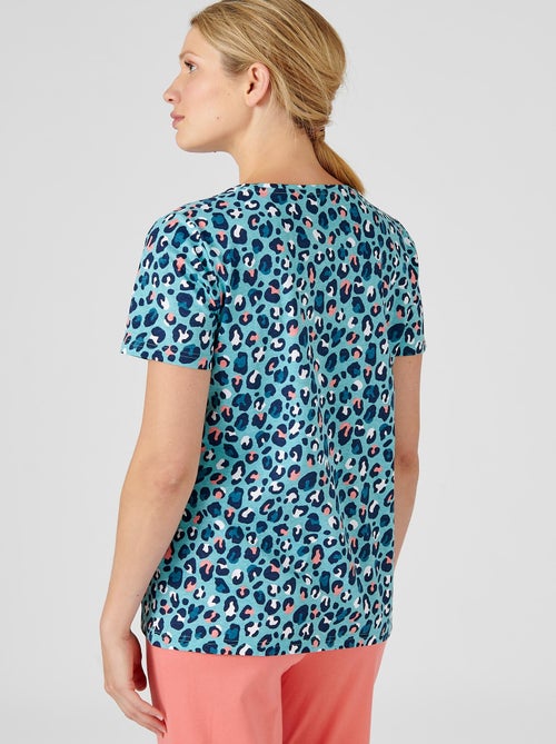 Tee-shirt de pyjama en pur coton peigné - Damart - Kiabi