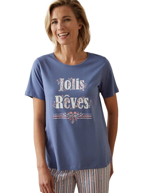 Tee-shirt de pyjama maille coton - DAXON - Kiabi