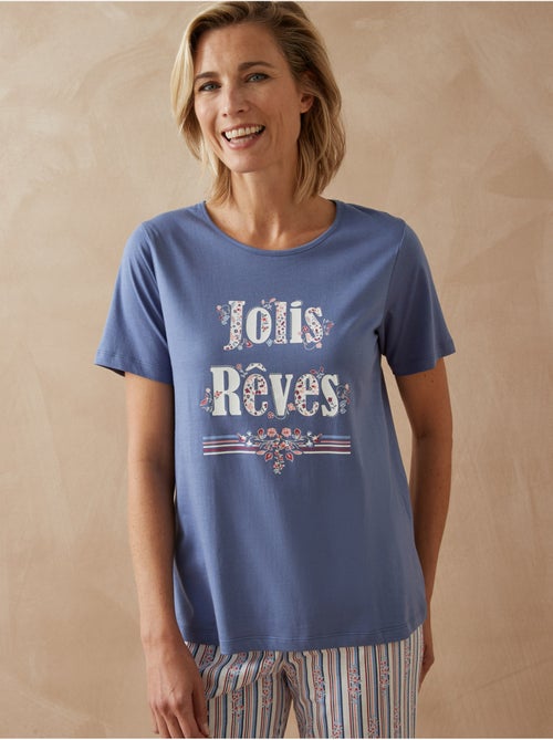 Tee-shirt de pyjama maille coton - DAXON - Kiabi