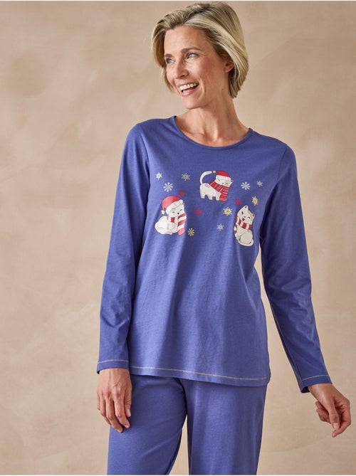 Tee-shirt de pyjama maille pur coton - DAXON - Kiabi