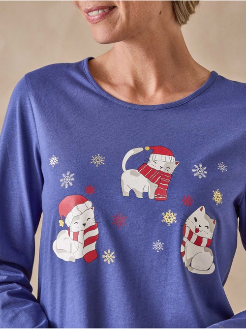 Tee-shirt de pyjama maille pur coton - DAXON - Kiabi