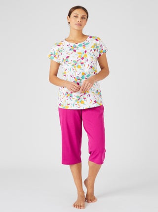 Tee-shirt de pyjama pur coton peigné - Damart