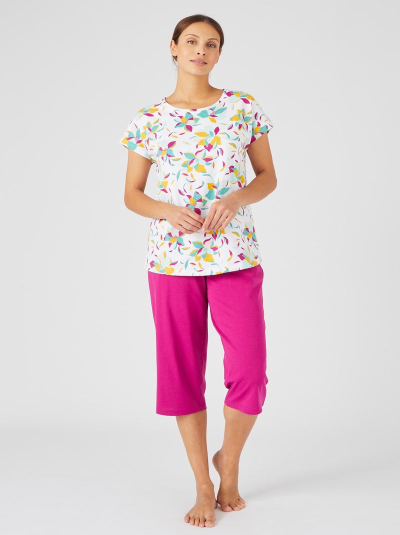 Tee-shirt de pyjama pur coton peigné - Damart Blanc - Kiabi