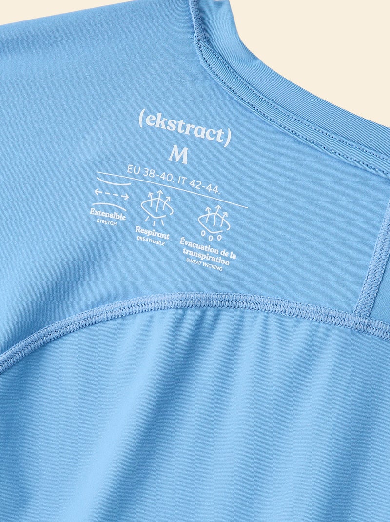 Tee-shirt de sport avec détail réfléchissant - (ekstract) Bleu - Kiabi