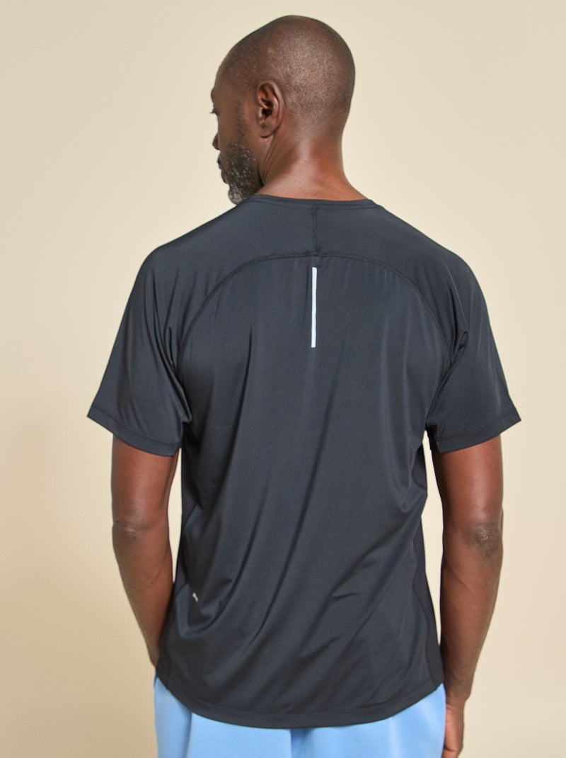 Tee-shirt de sport avec détail réfléchissant - (ekstract) Noir - Kiabi