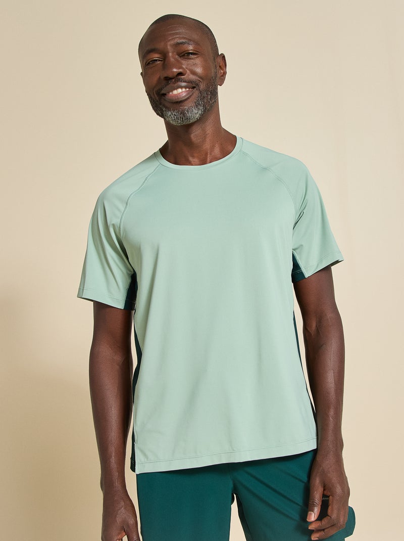 Tee-shirt de sport avec détail réfléchissant - (ekstract) Vert - Kiabi