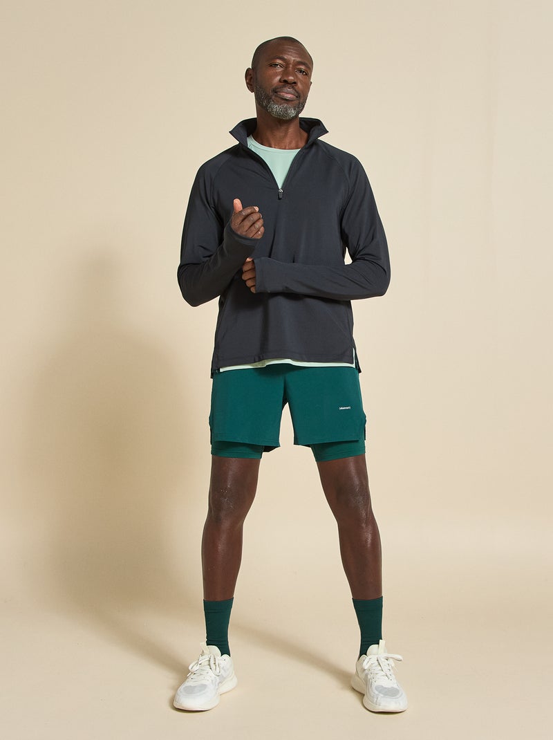 Tee-shirt de sport avec détail réfléchissant - (ekstract) Vert - Kiabi