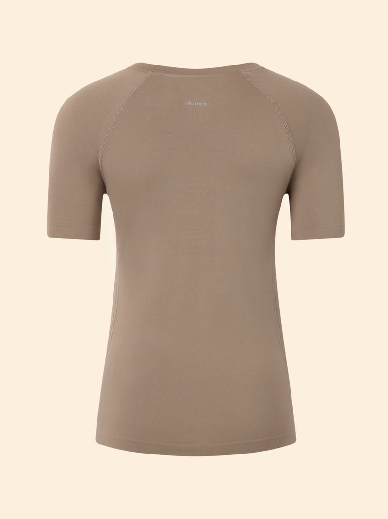 Tee-shirt de sport effet seconde peau - (ekstract) Beige - Kiabi