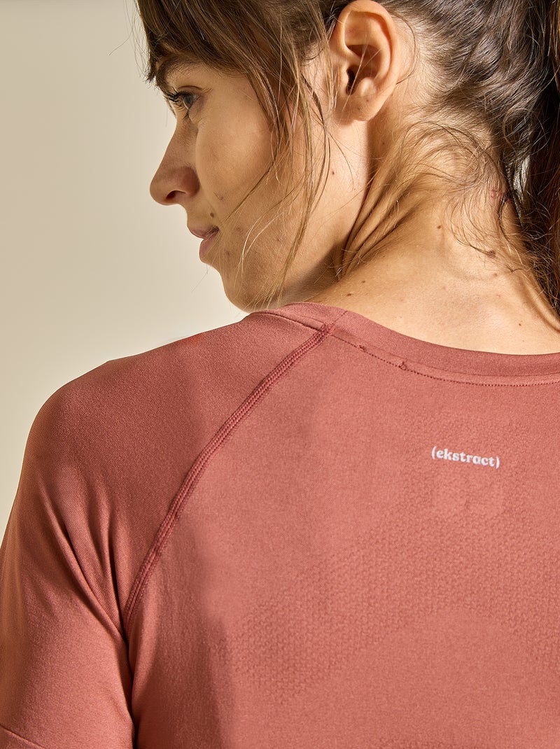 Tee-shirt de sport effet seconde peau - (ekstract) Marron - Kiabi