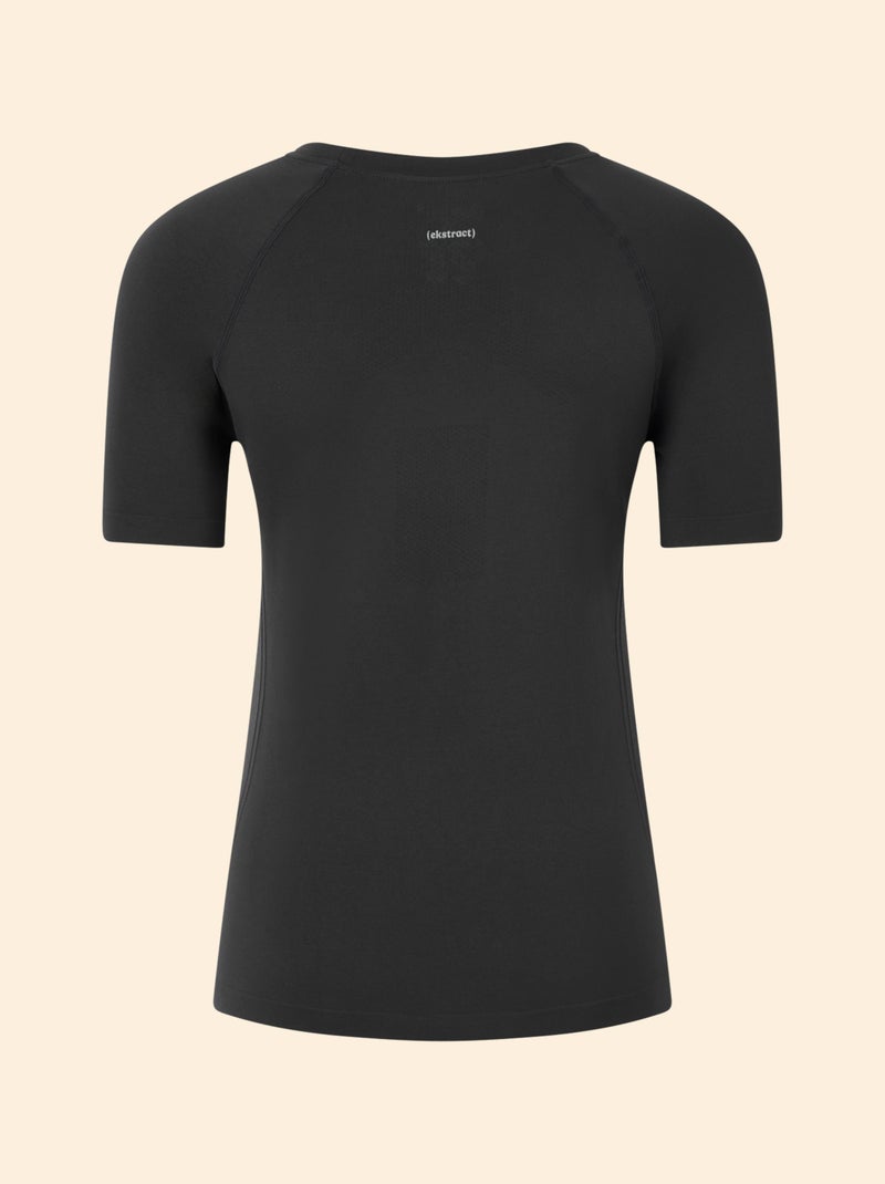 Tee-shirt de sport effet seconde peau - (ekstract) Noir - Kiabi
