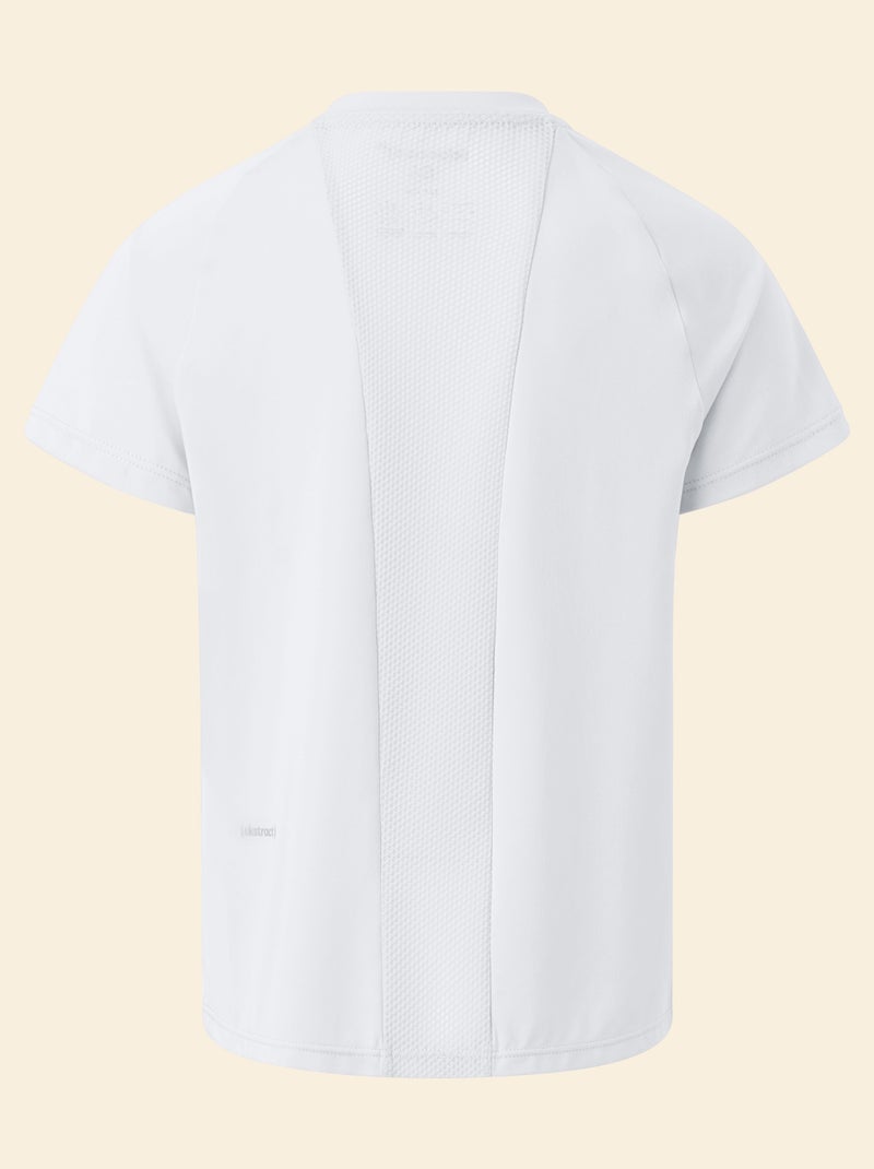 Tee-shirt de sport fluide manches courtes (Ekstract) Blanc - Kiabi