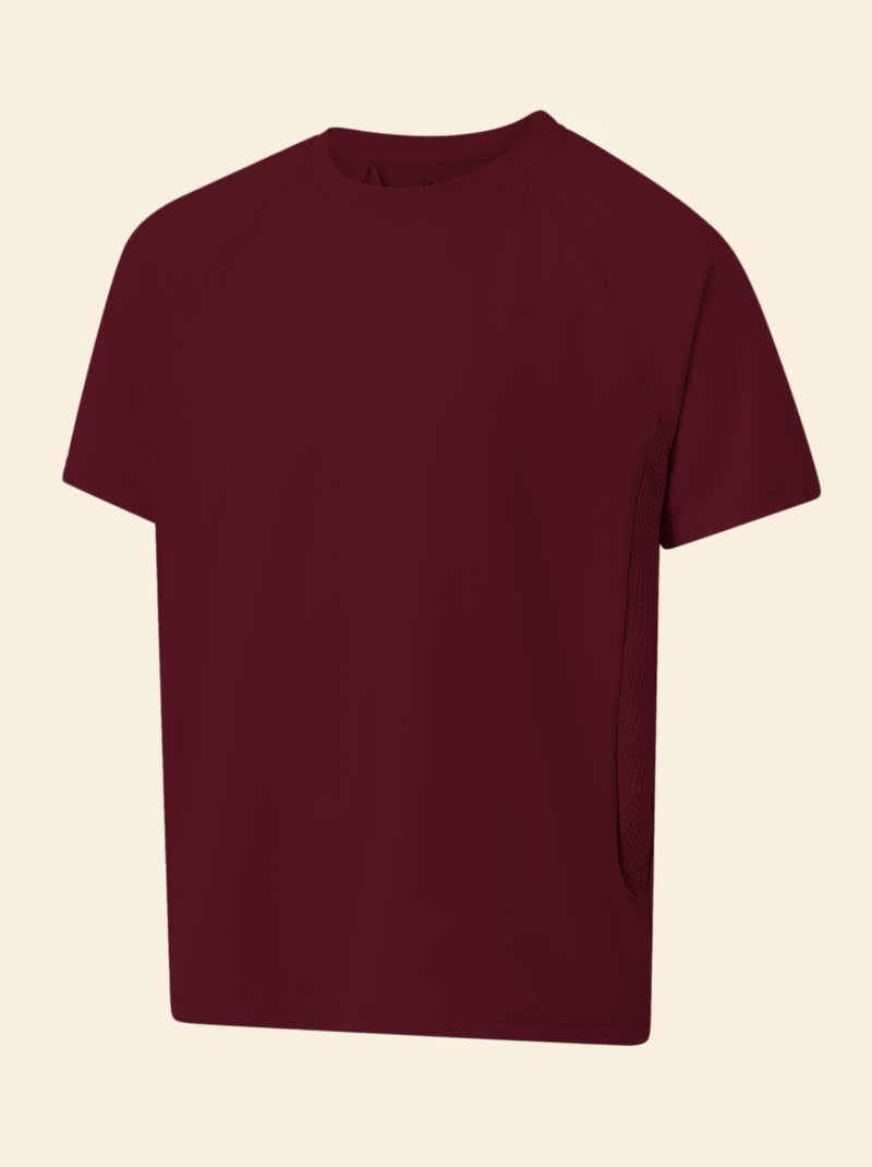 Tee-shirt de sport fluide manches courtes (Ekstract) Rouge - Kiabi