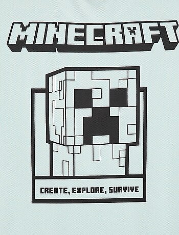 Tee-shirt de sport fluide 'Minecraft' à manches courtes