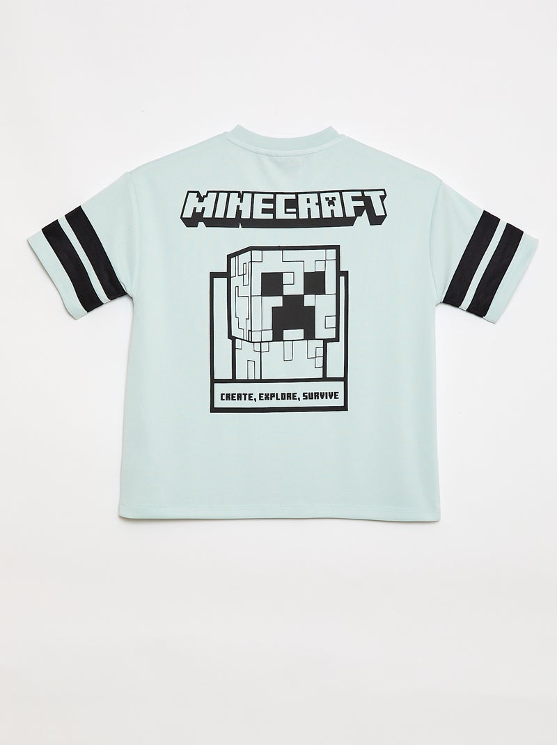 Tee-shirt de sport fluide 'Minecraft' à manches courtes Bleu - Kiabi