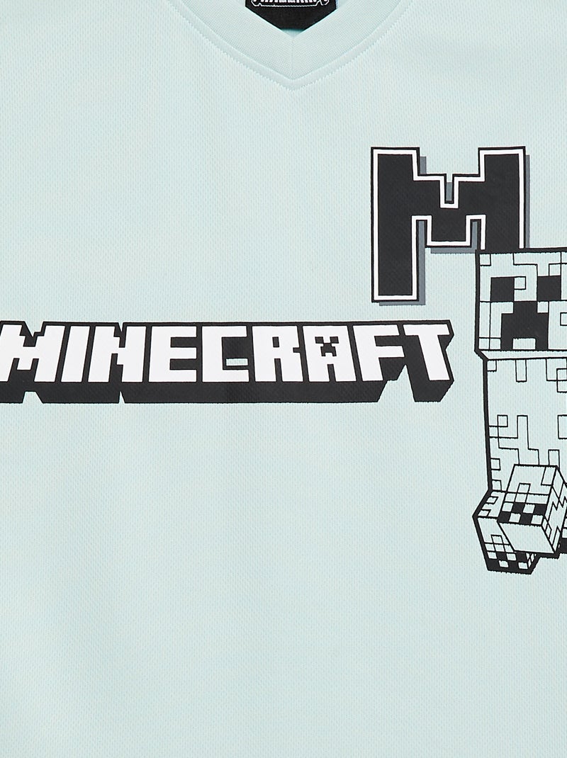 Tee-shirt de sport fluide 'Minecraft' à manches courtes Bleu - Kiabi
