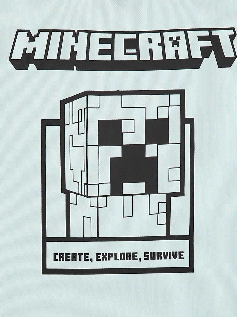 Tee-shirt de sport fluide 'Minecraft' à manches courtes Bleu - Kiabi