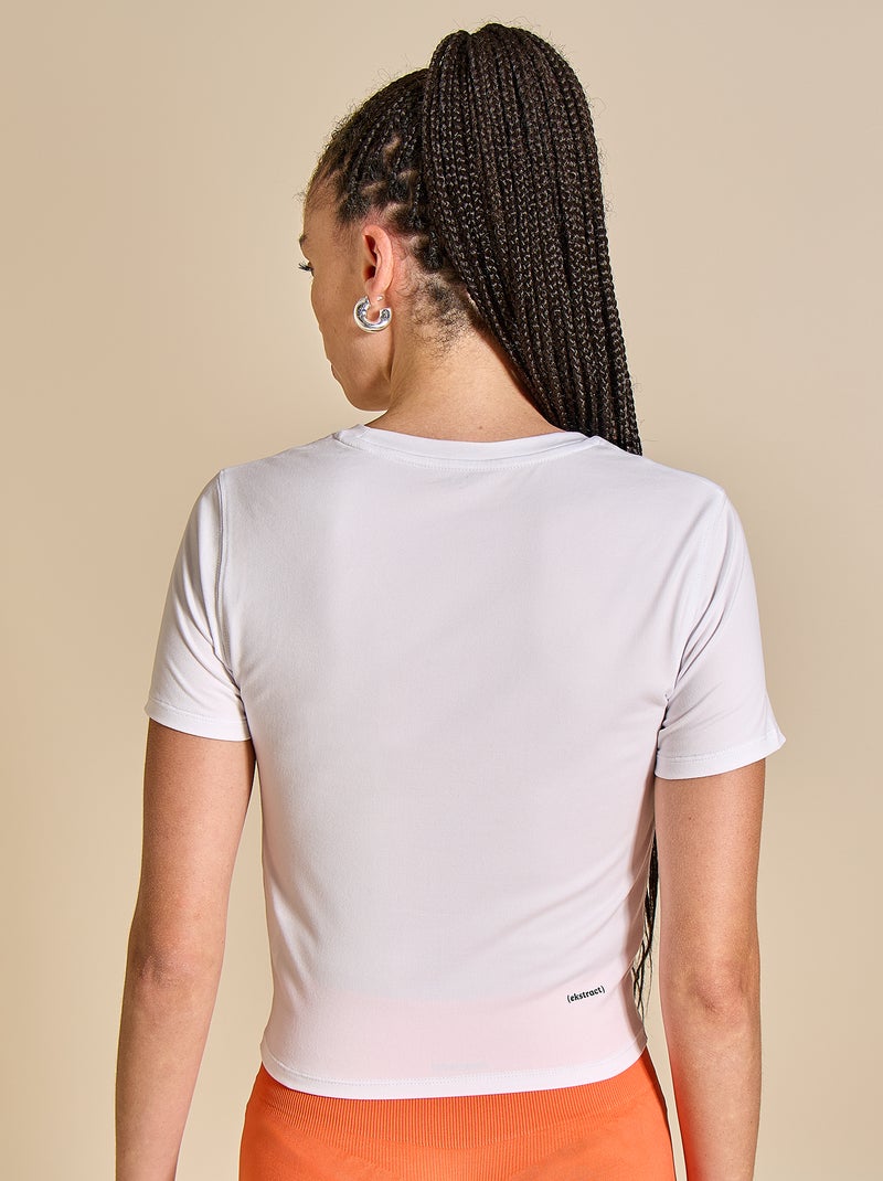 Tee-shirt de sport froncé - (ekstract) Blanc - Kiabi